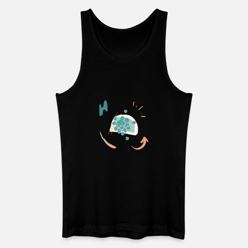 Lässiges Design mit Farbverlauf - Männer Bio Tank Top - Schwarz