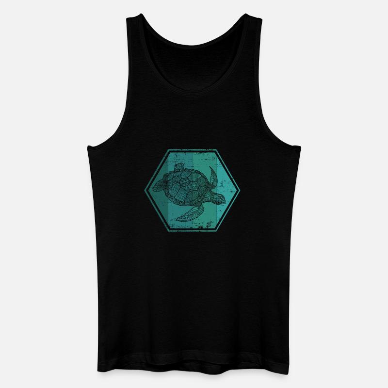 Schildkröten - Männer Bio Tank Top - Schwarz