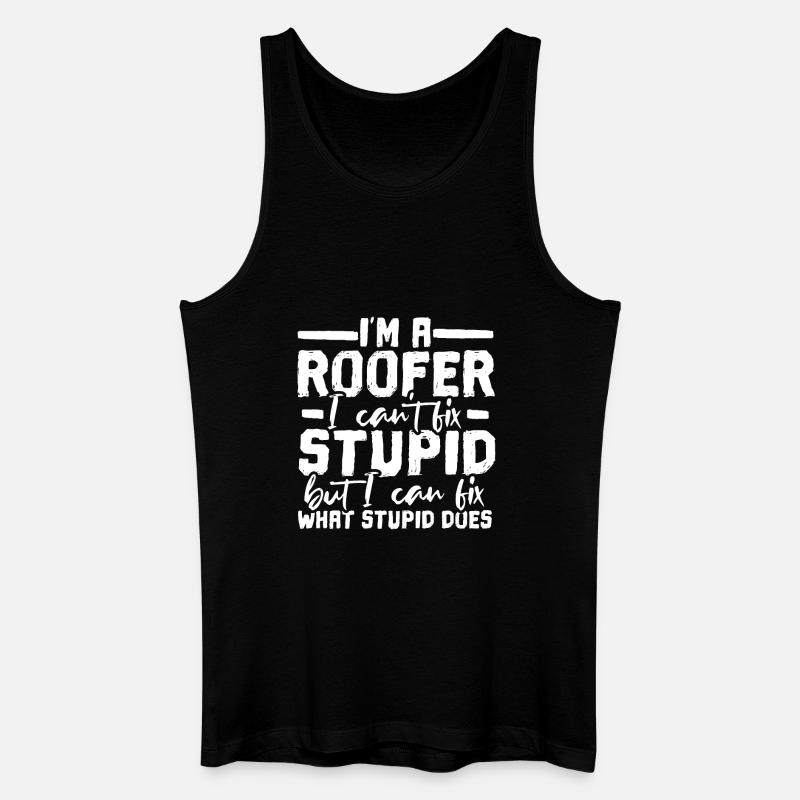 Dachdecker - Männer Bio Tank Top - Schwarz