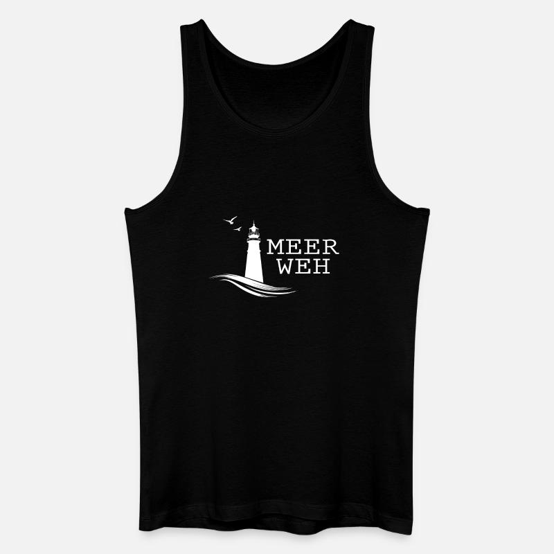 Meerweh - Männer Bio Tank Top - Schwarz