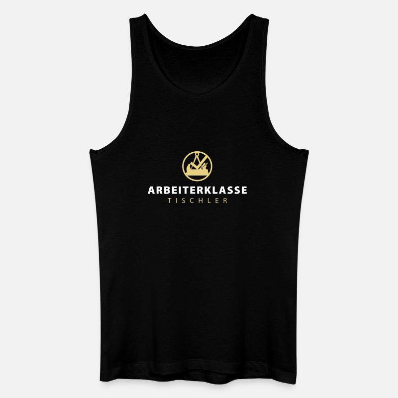 Arbeiterklasse Tischler mit Zunftzeichen - Männer Bio Tank Top - Schwarz