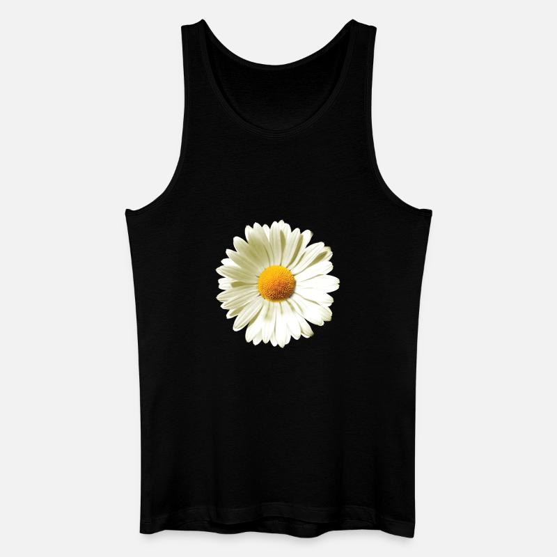 Gänseblümchen | Daisy flower power - Männer Bio Tank Top - Schwarz