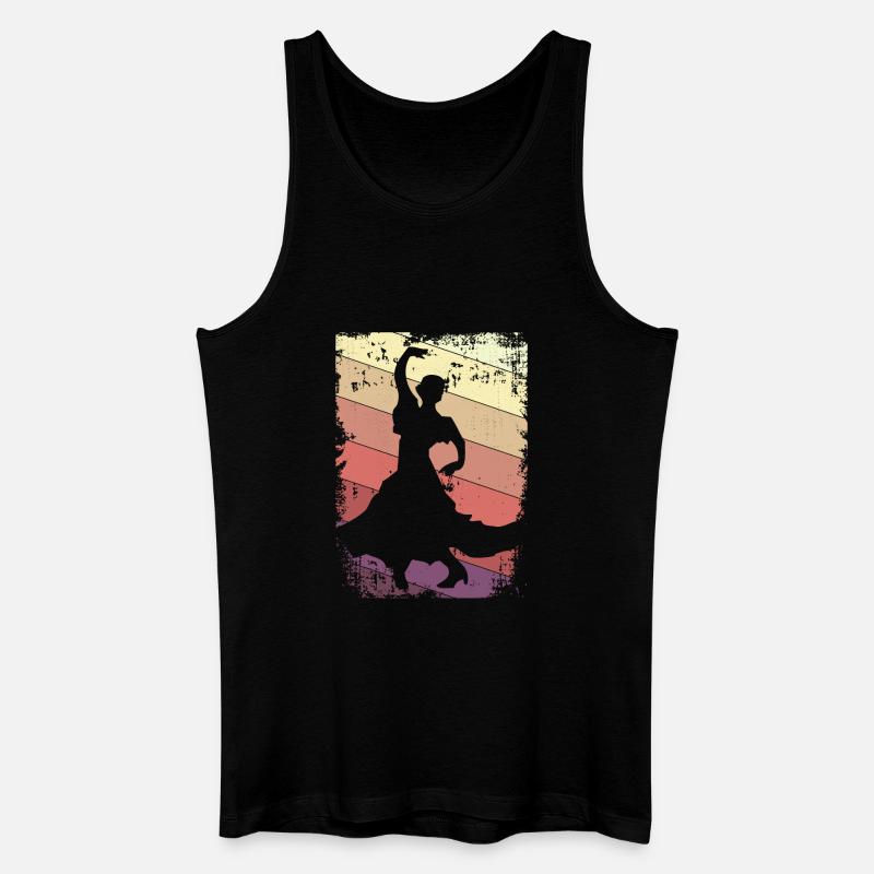 Flamenco Tanzen - Männer Bio Tank Top - Schwarz
