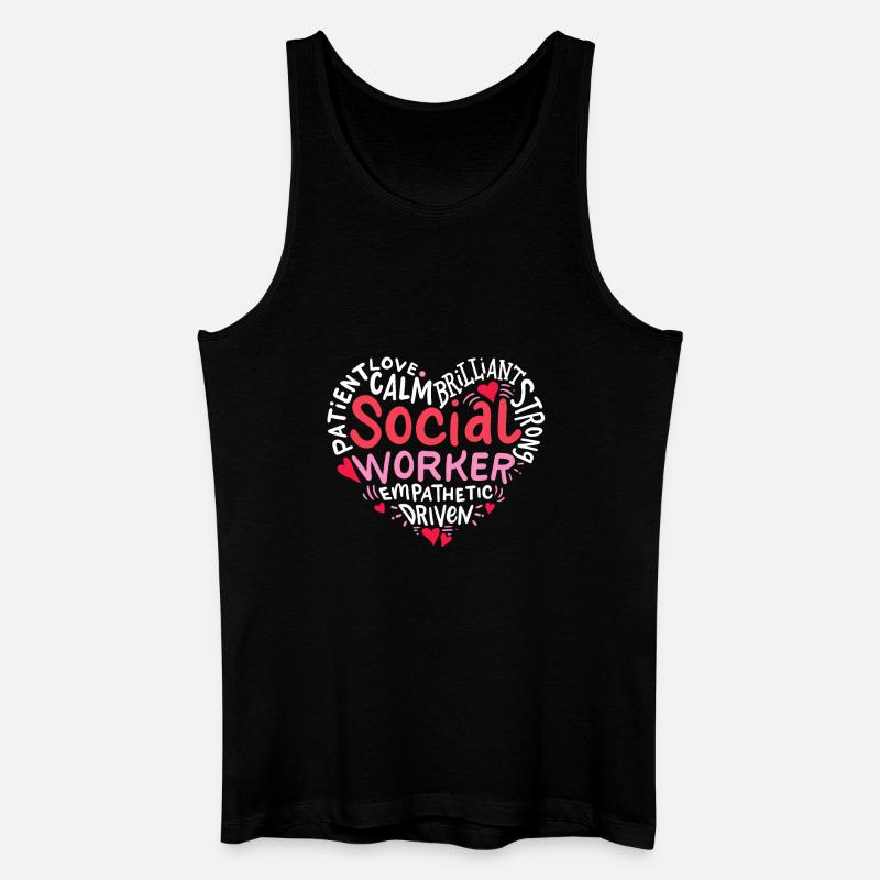 Sozialarbeiter - Männer Bio Tank Top - Schwarz
