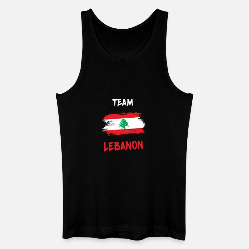 Team Libanon Design / Geschenkidee - Männer Bio Tank Top - Schwarz