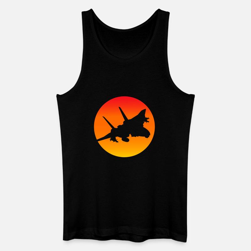 F-14 Tomcat Düsenjäger - Männer Bio Tank Top - Schwarz
