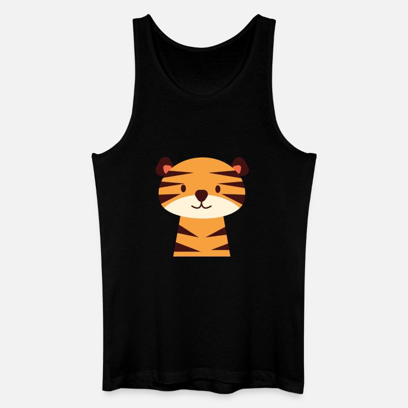 Kleiner Tiger - Männer Bio Tank Top - Schwarz