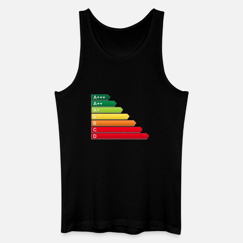 SF Energieetikett - Männer Bio Tank Top - Schwarz
