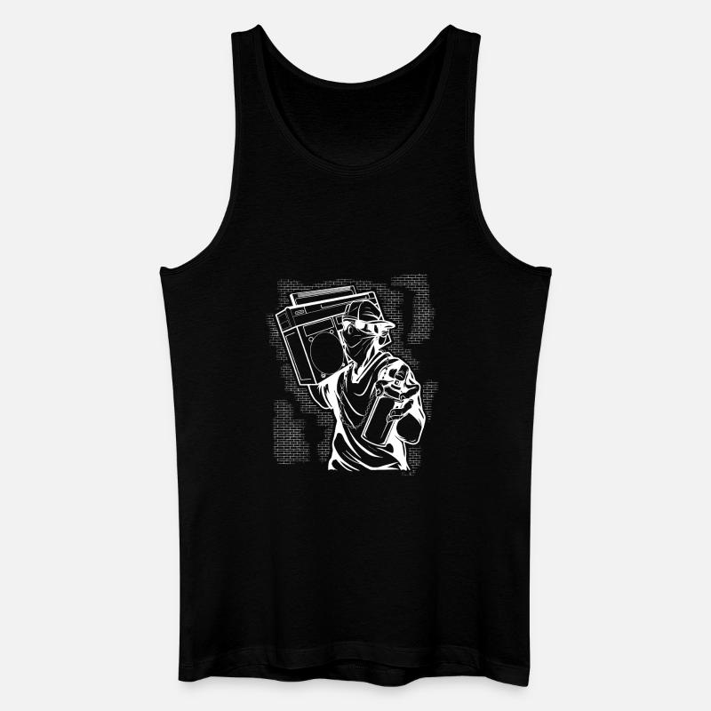Graffiti - Männer Bio Tank Top - Schwarz