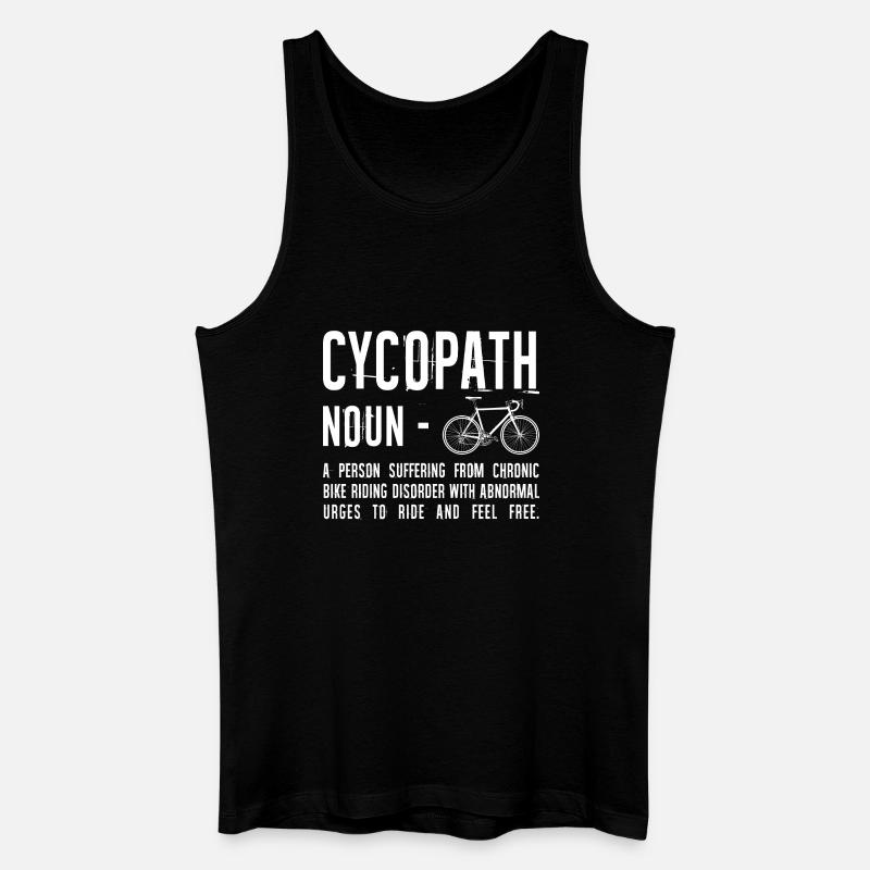 Distressed Bicycle Text Art - Men’s Organic Tank Top - black
