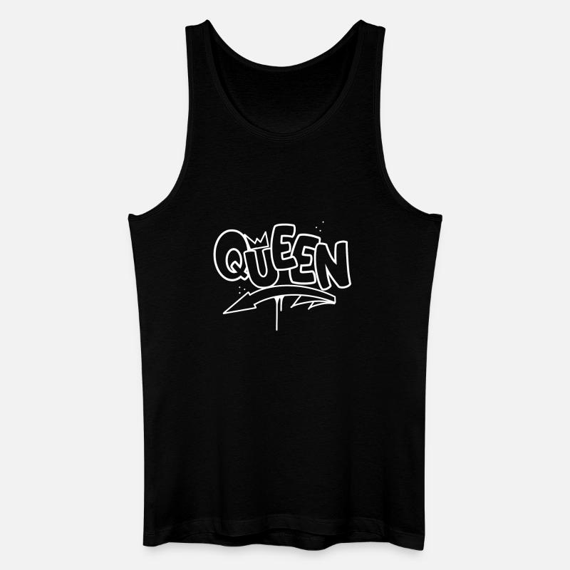 Queen Graffiti - Männer Bio Tank Top - Schwarz