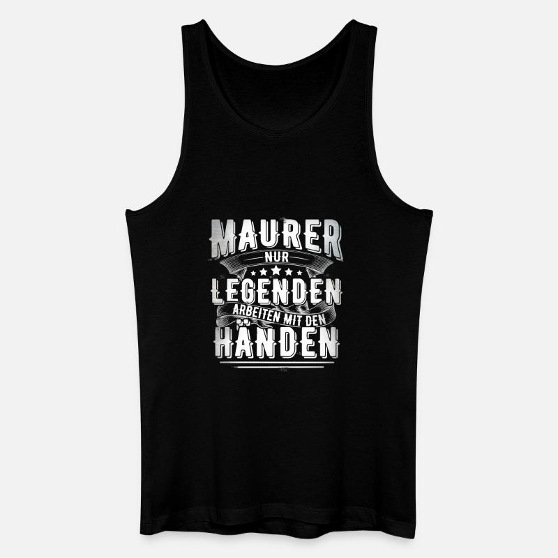 Maurer - Männer Bio Tank Top - Schwarz