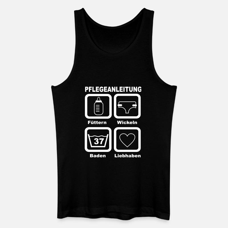 pflegeanleitung - Männer Bio Tank Top - Schwarz