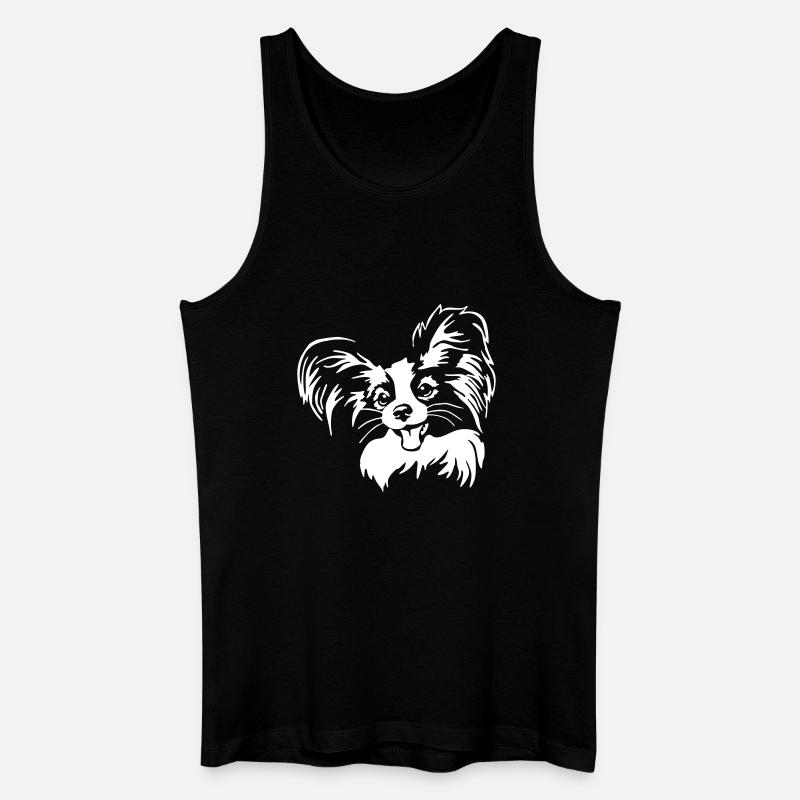 Papillon Kopf "Black Edition" - Männer Bio Tank Top - Schwarz