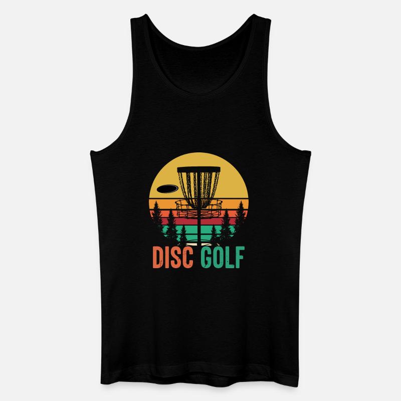 Disc Golf - Männer Bio Tank Top - Schwarz