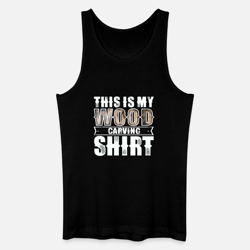 Holzschnitzen - Männer Bio Tank Top - Schwarz