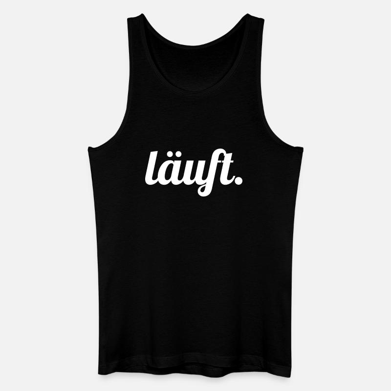 Läuft. Handlettering Script - Männer Bio Tank Top - Schwarz