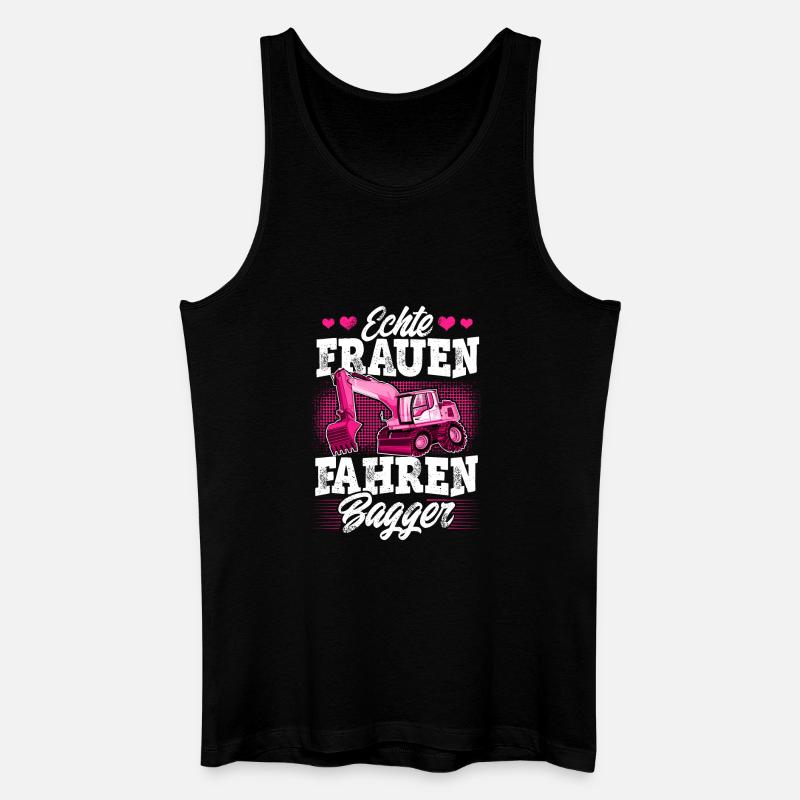 Baggerfahrerin - Männer Bio Tank Top - Schwarz
