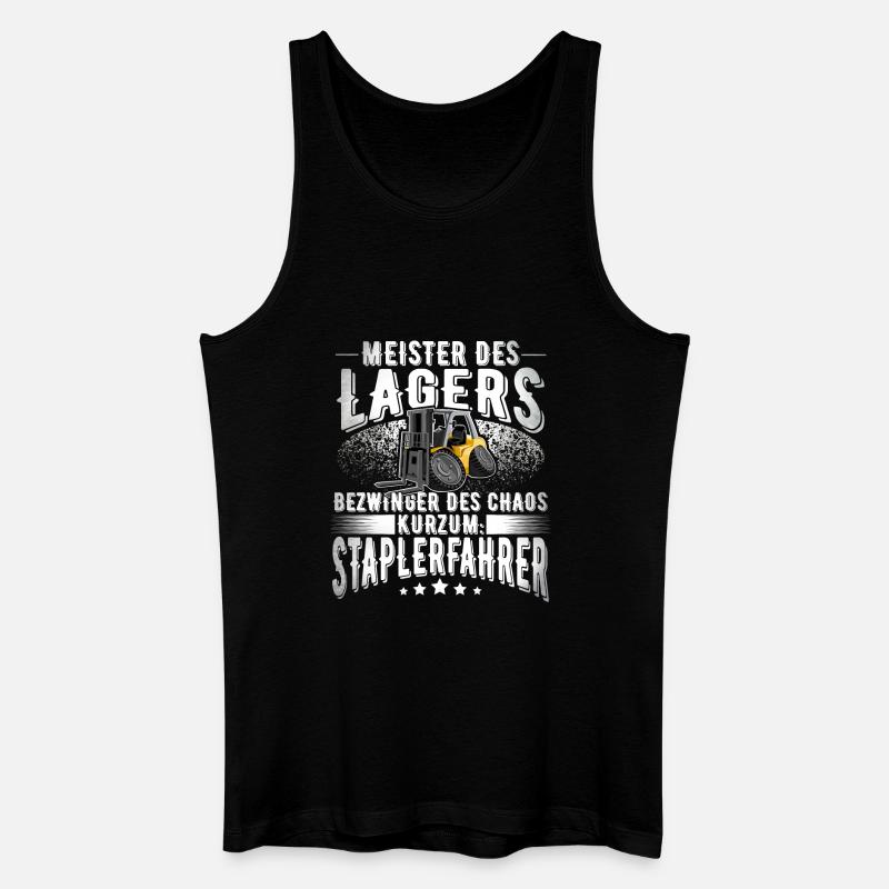 Staplerfahrer - Männer Bio Tank Top - Schwarz