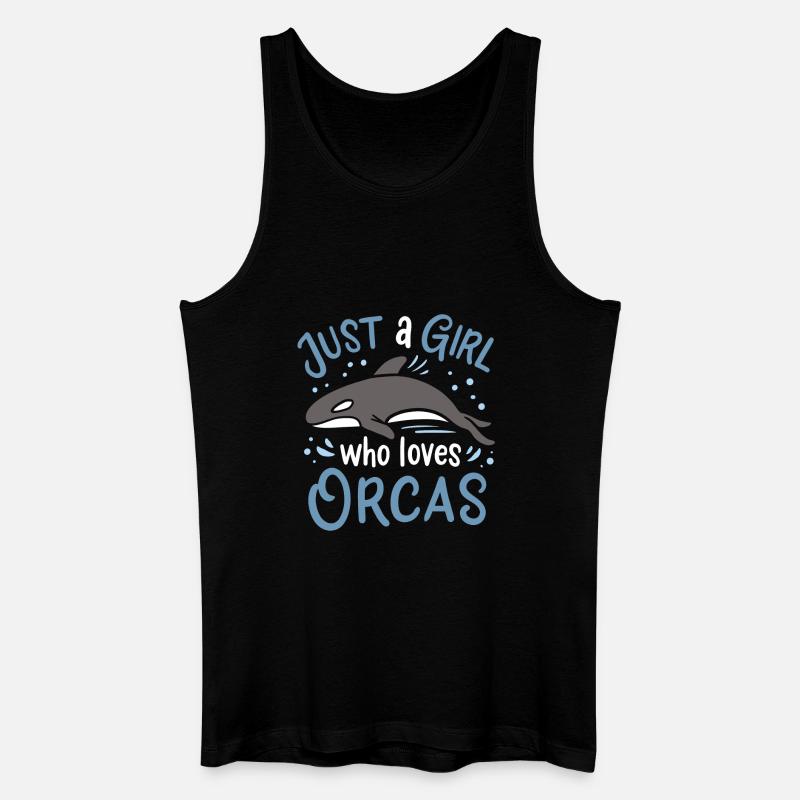 Orcas Orca-Liebhaber - Männer Bio Tank Top - Schwarz