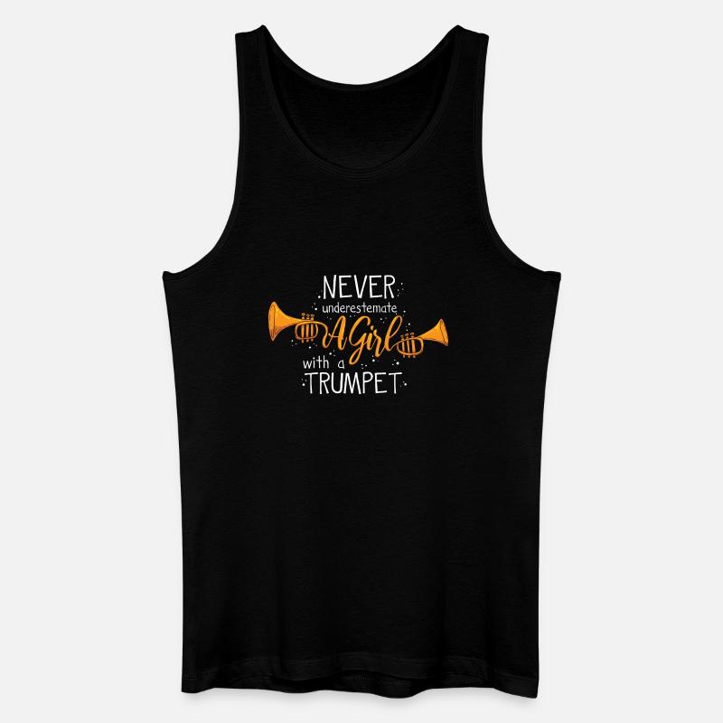 Trompete Trompeter - Männer Bio Tank Top - Schwarz