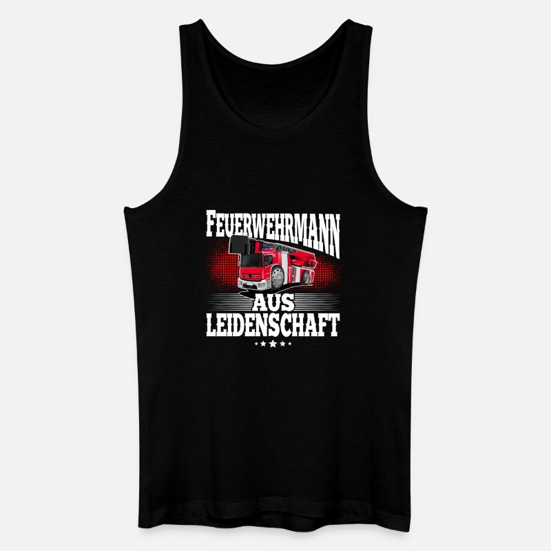 Feuerwehrmann - Männer Bio Tank Top - Schwarz