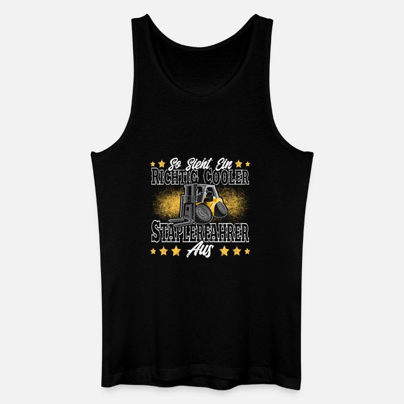 Staplerfahrer - Männer Bio Tank Top - Schwarz
