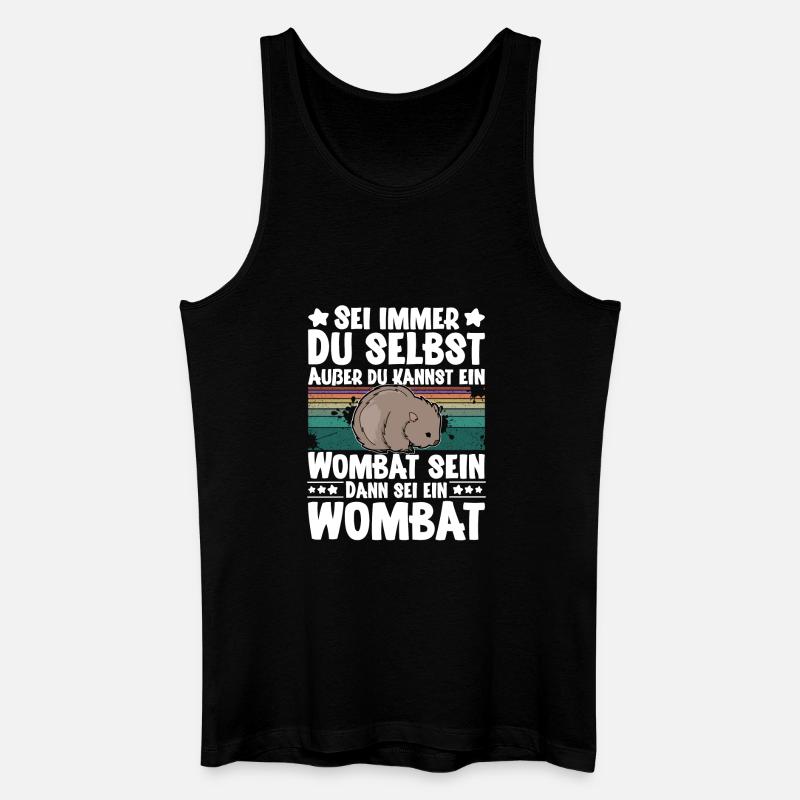 Wombat - Männer Bio Tank Top - Schwarz