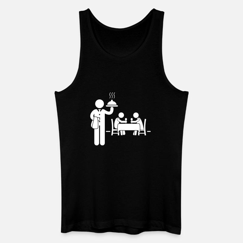Kellnerin Kellner - Männer Bio Tank Top - Schwarz