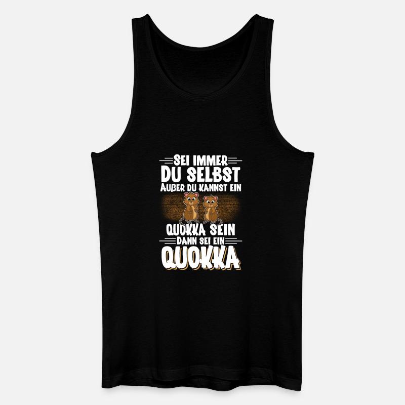 Quokka - Männer Bio Tank Top - Schwarz