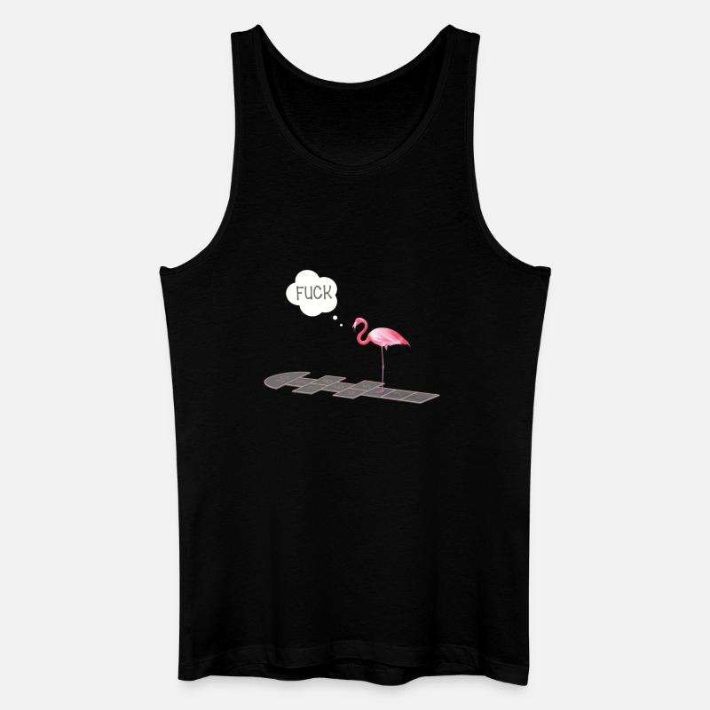 Flamingo mit einem Problem - Männer Bio Tank Top - Schwarz