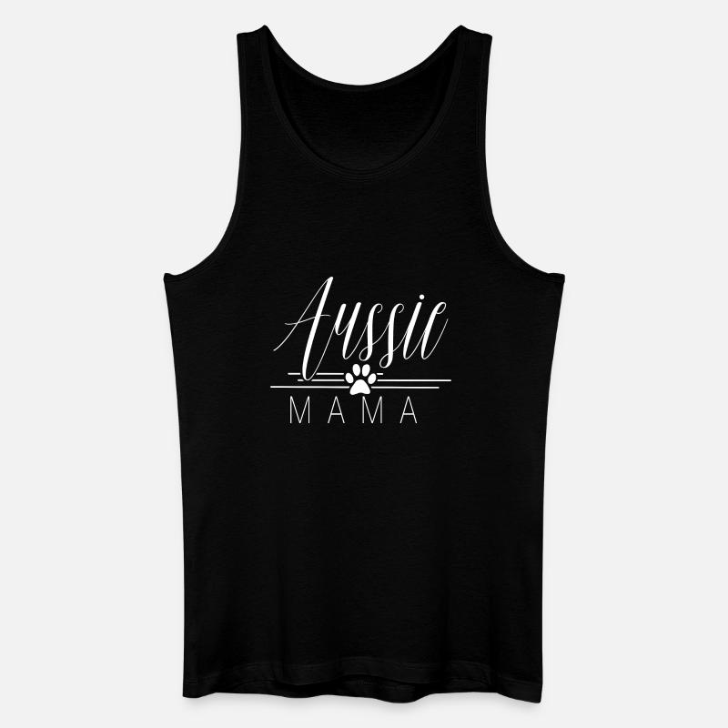 Australian Shepherd Aussie Mama - Männer Bio Tank Top - Schwarz