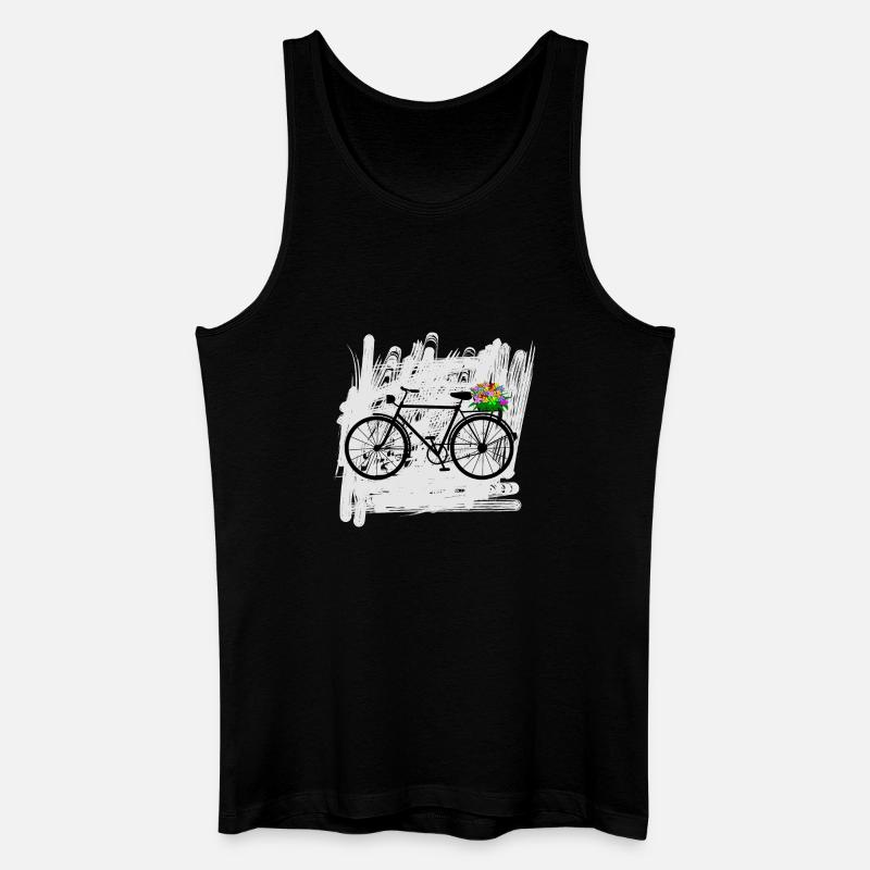 fahrrad blumen radfahrer - Männer Bio Tank Top - Schwarz
