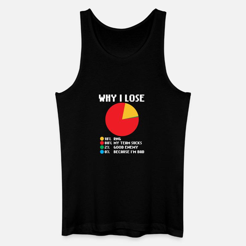 Statement Game Gamer Zocker - Männer Bio Tank Top - Schwarz