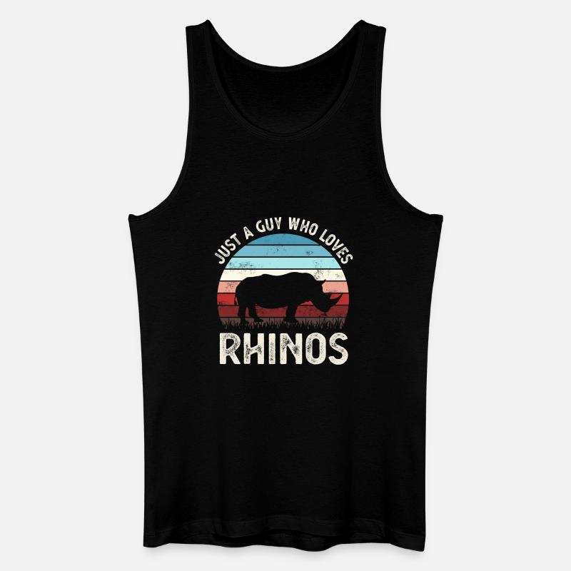 Nashorn Nashörner - Männer Bio Tank Top - Schwarz