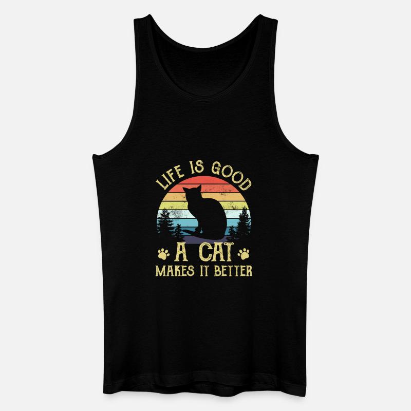 Katze Katzen - Männer Bio Tank Top - Schwarz