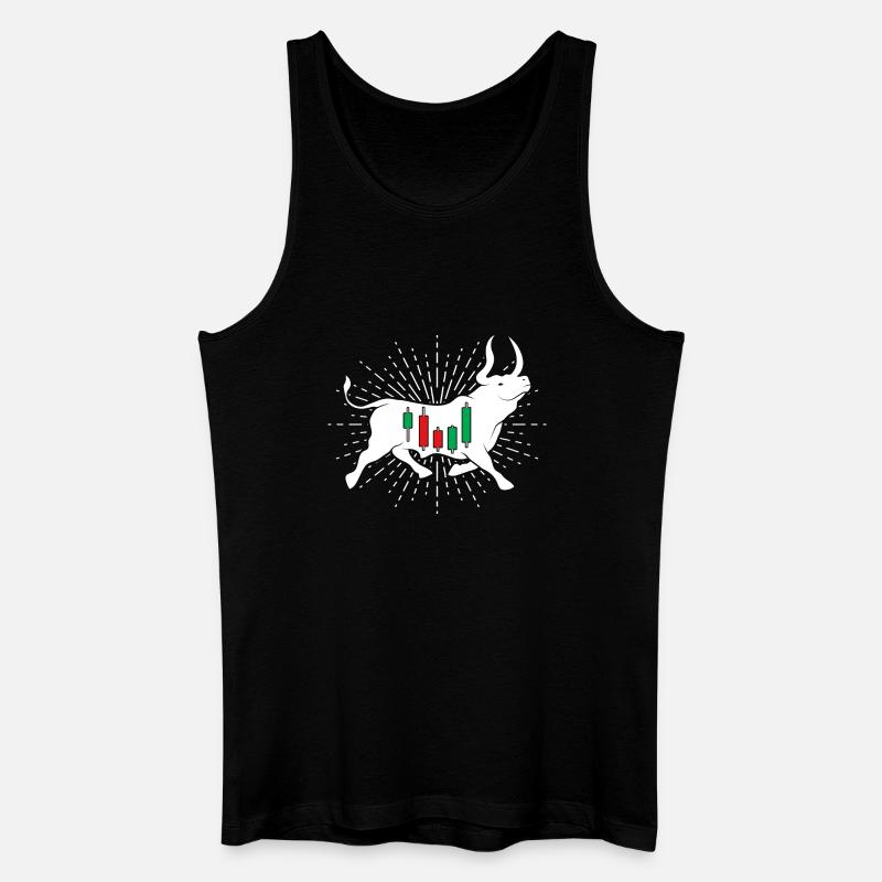 Aktien Bulle - Männer Bio Tank Top - Schwarz