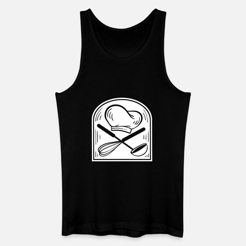 Koch - Männer Bio Tank Top - Schwarz