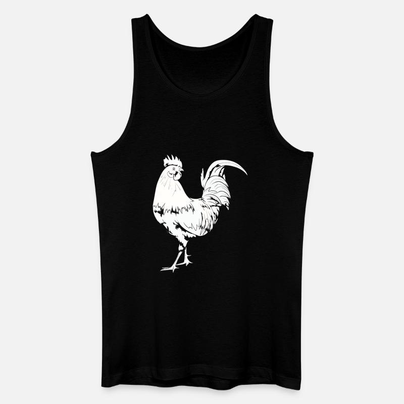 Hahn Huhn Gockel - Männer Bio Tank Top - Schwarz