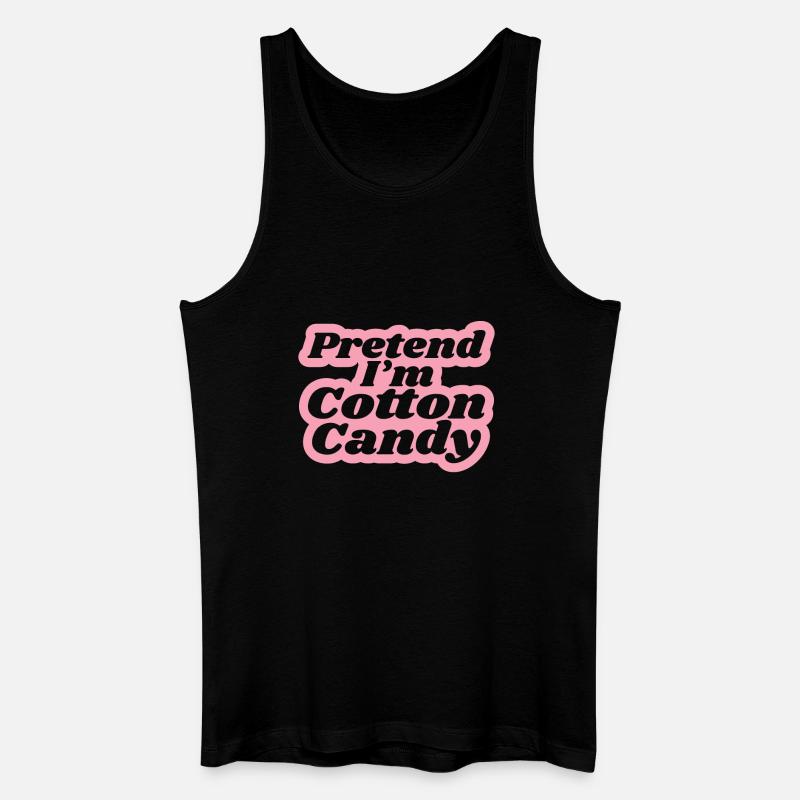 Zuckerwatte Süßigkeit - Lustiger Spruch - Männer Bio Tank Top - Schwarz
