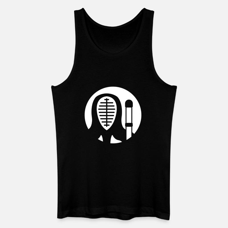 Kendo Kenjutsu Schwertkampf - Männer Bio Tank Top - Schwarz