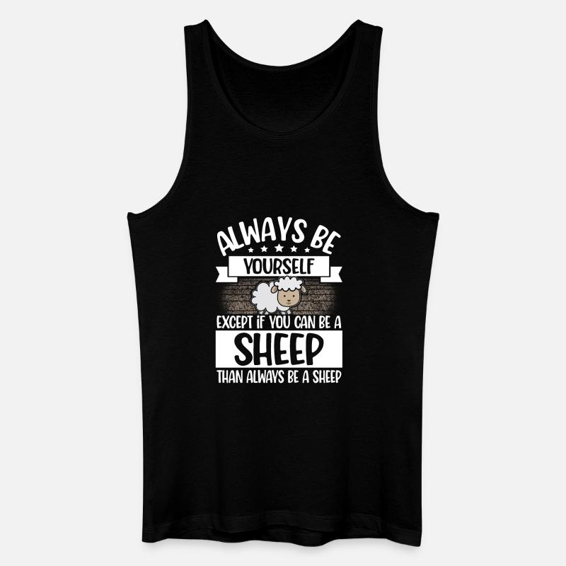 Schaf - Männer Bio Tank Top - Schwarz
