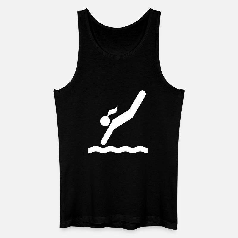 Turmspringen - Männer Bio Tank Top - Schwarz