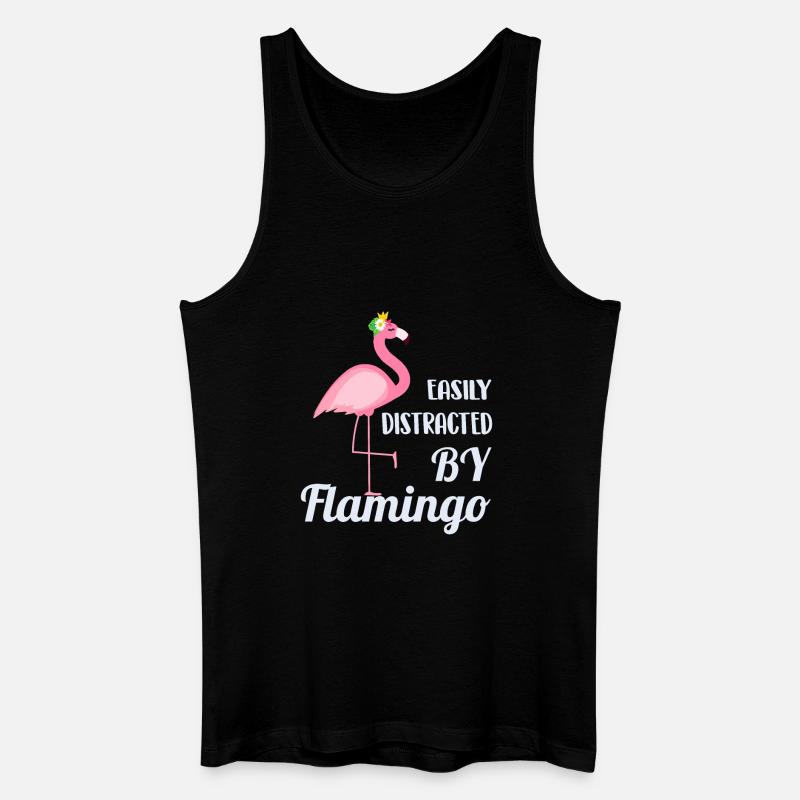 Flamingo - Männer Bio Tank Top - Schwarz