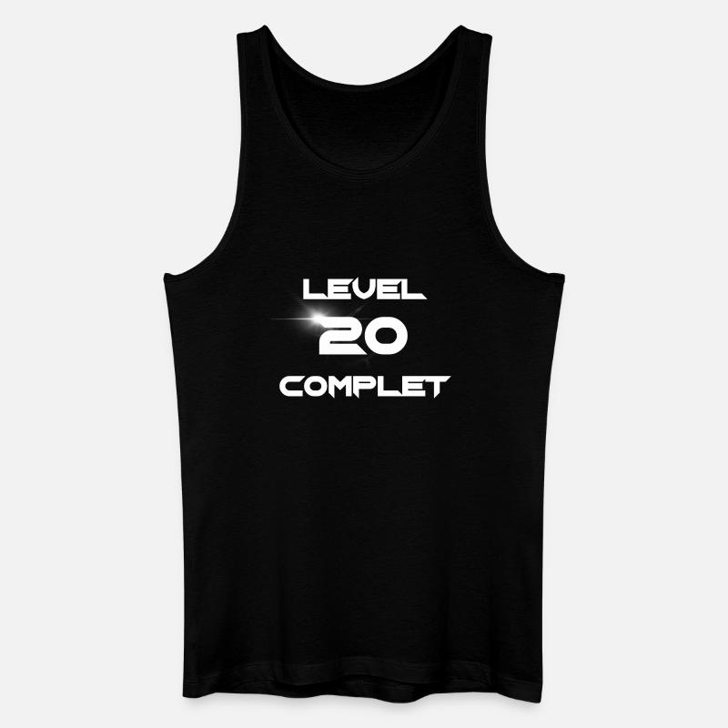 Level 20 complete - Männer Bio Tank Top - Schwarz