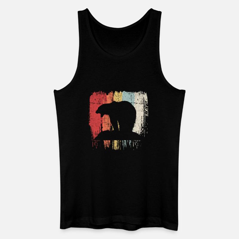 Bären-Regenbogen-Silhouette - Männer Bio Tank Top - Schwarz