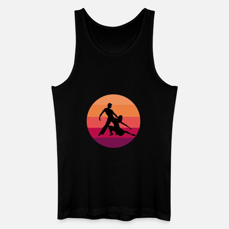 Latin danse couple Salsa Paso Doble - Débardeur bio Homme - noir