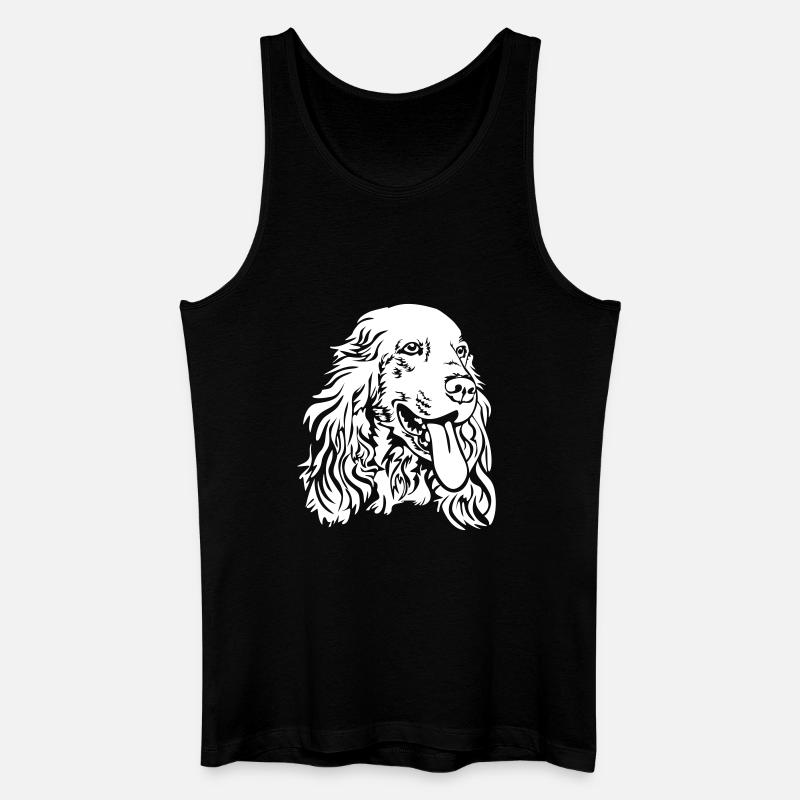 Cocker Spaniel Kopf "Black Edition" - Männer Bio Tank Top - Schwarz