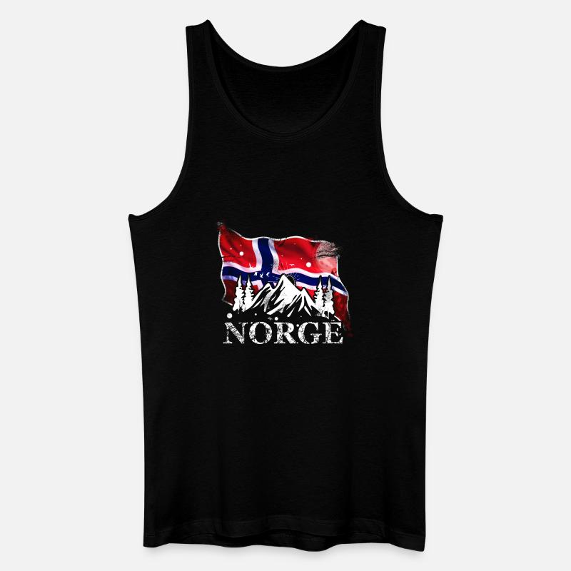Norwegen - Männer Bio Tank Top - Schwarz