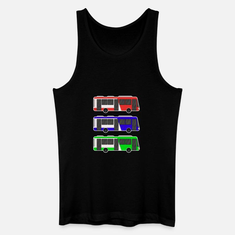 Bus - Männer Bio Tank Top - Schwarz